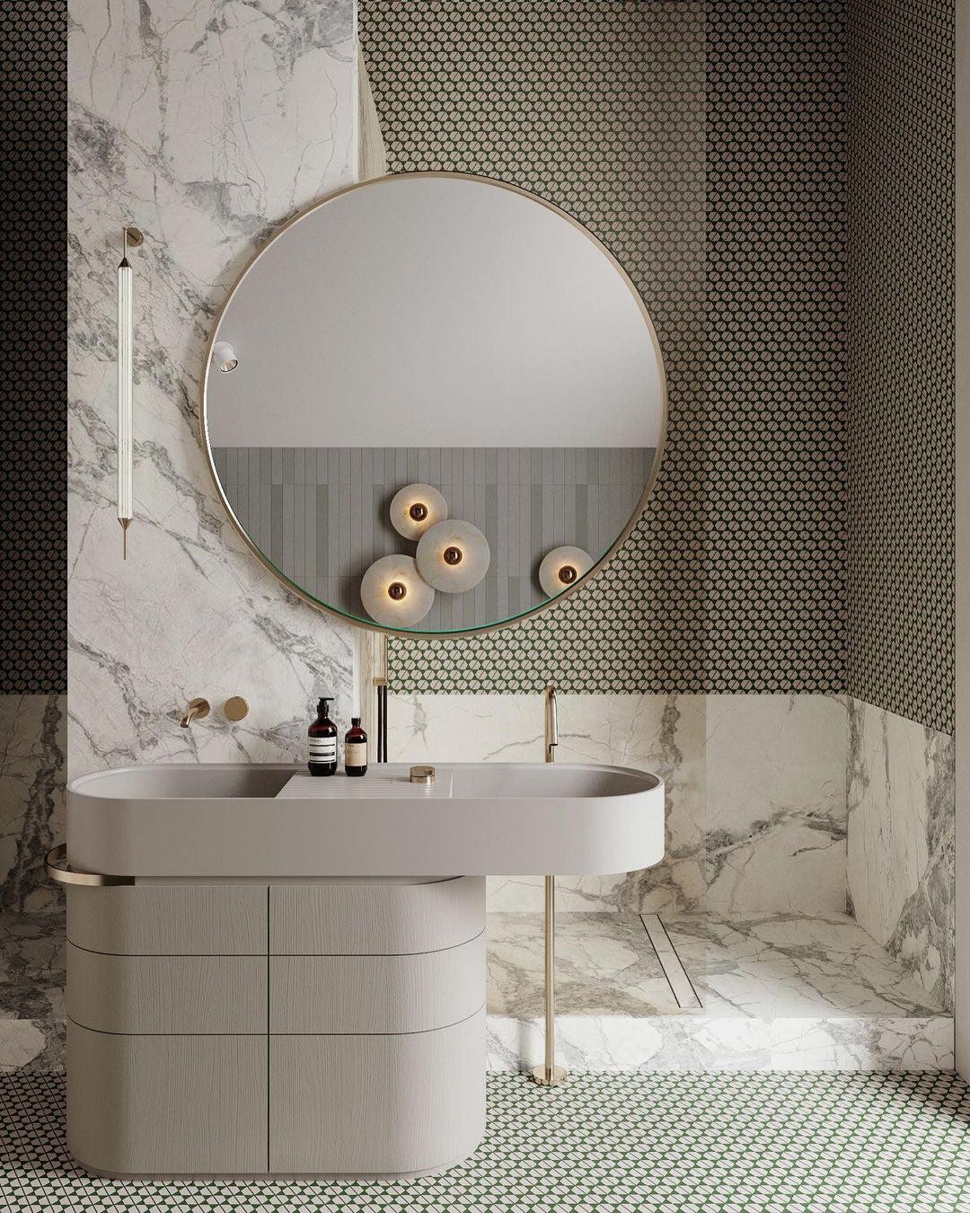 Creative Marble Round Wall Lamp M141