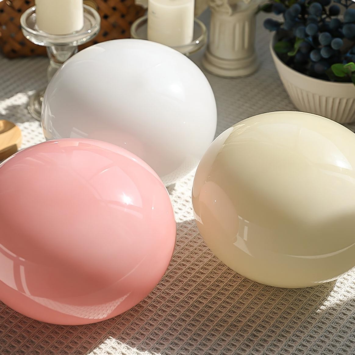 Scandinavian Cream Ball Table Lamp For Living Room M454