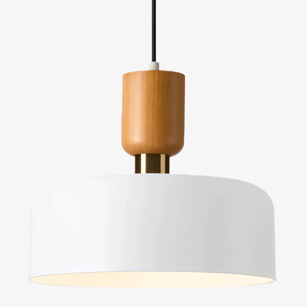 Orbulis Natural Wood Grain Circular Pendant - Modern Minimalist Light for Islands and Foyers T594