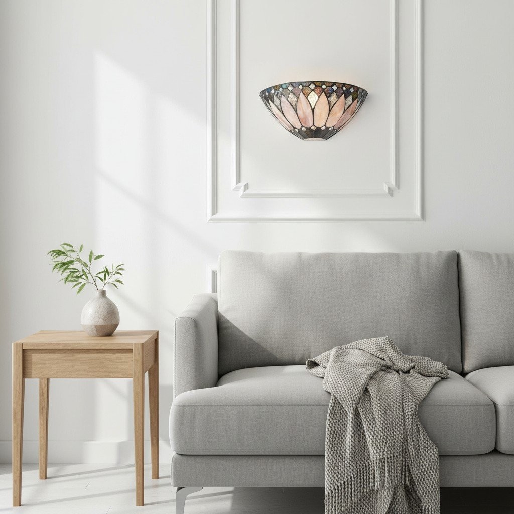 TF Brooklyn Elegant Wall Light - Art Deco Glass Wall Sconce for Living Room or Hallway T639