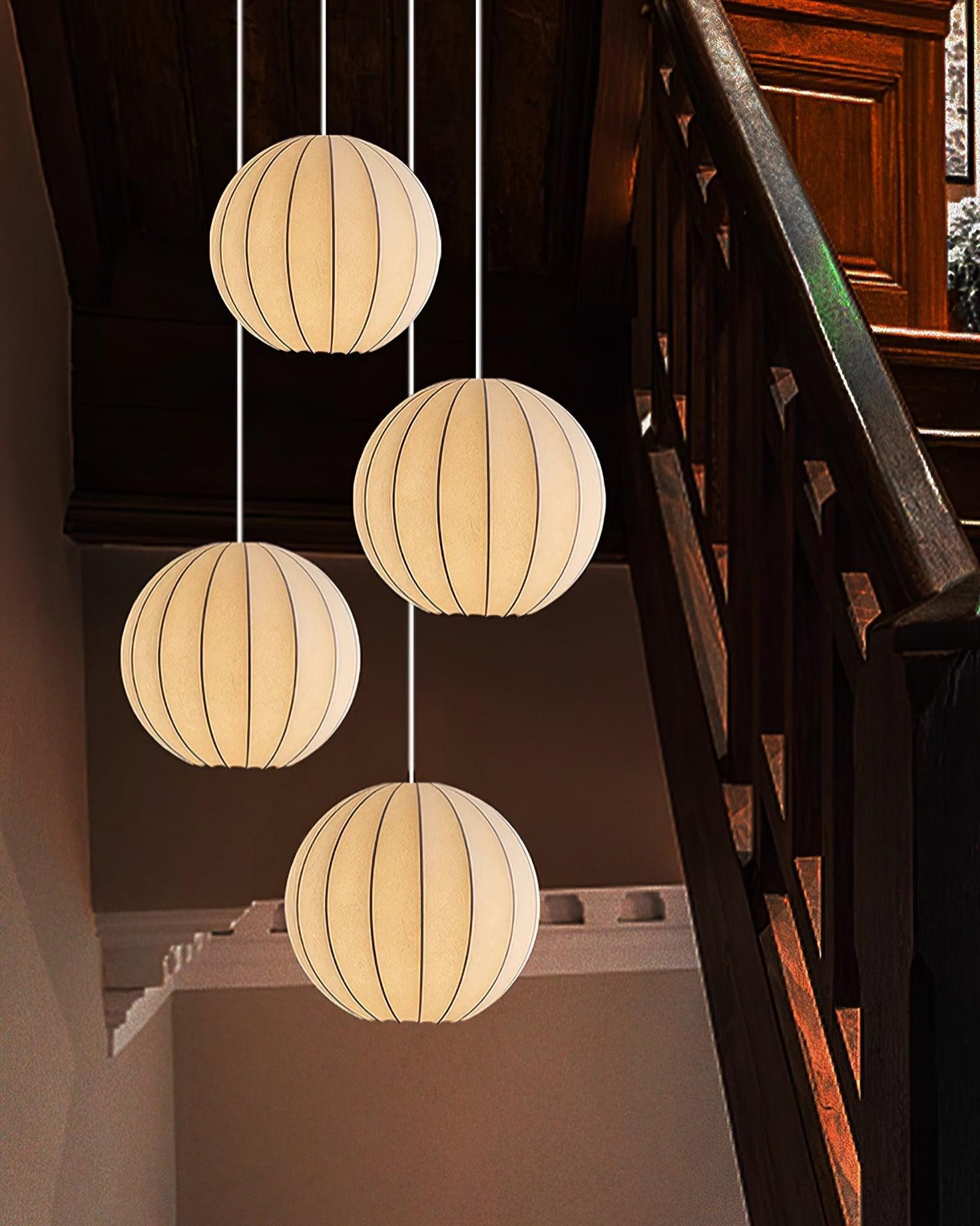 Creative Japanese Minimalist Silk Pendant Lamp For Restaurant M462