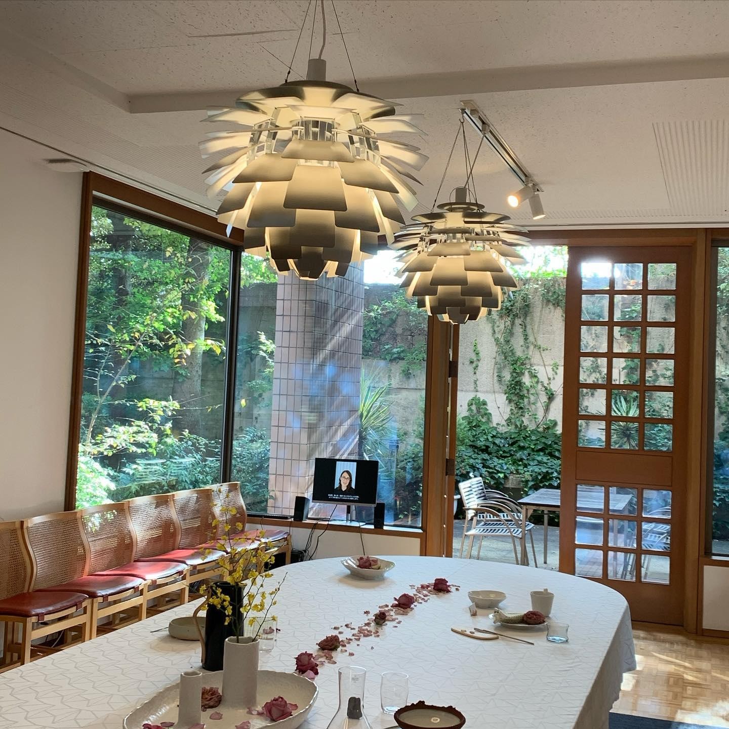 Modern Sculptural Layered Pendant Light