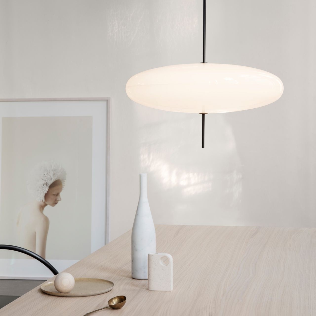 Modern Elliptical Shape Pendant Light