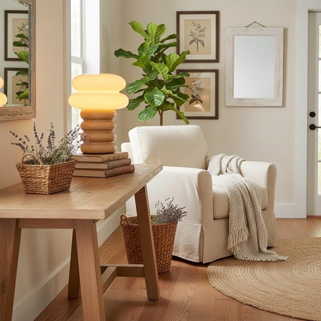Auralume Modern Accent Table Lamp - Elegant Design Light for Reading Desk or Lounge Area T554
