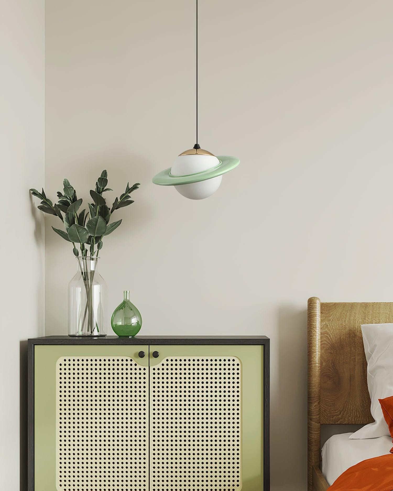 Romantic Saturn Planet Pendant Lamp for Bedroom M519