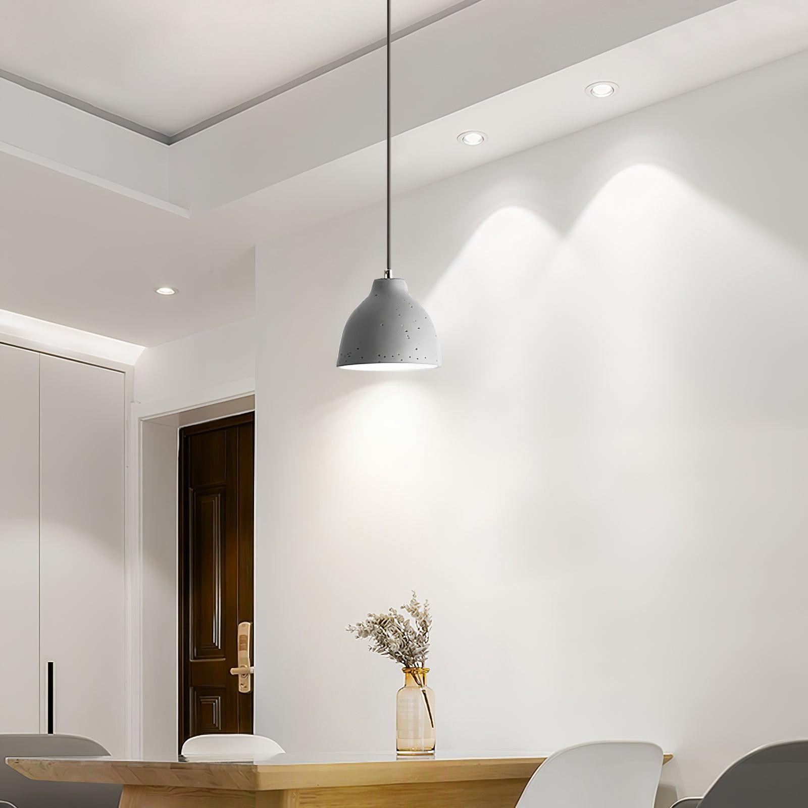 Modern Minimalist Industrial Resin Bowl LED Pendant Light M433
