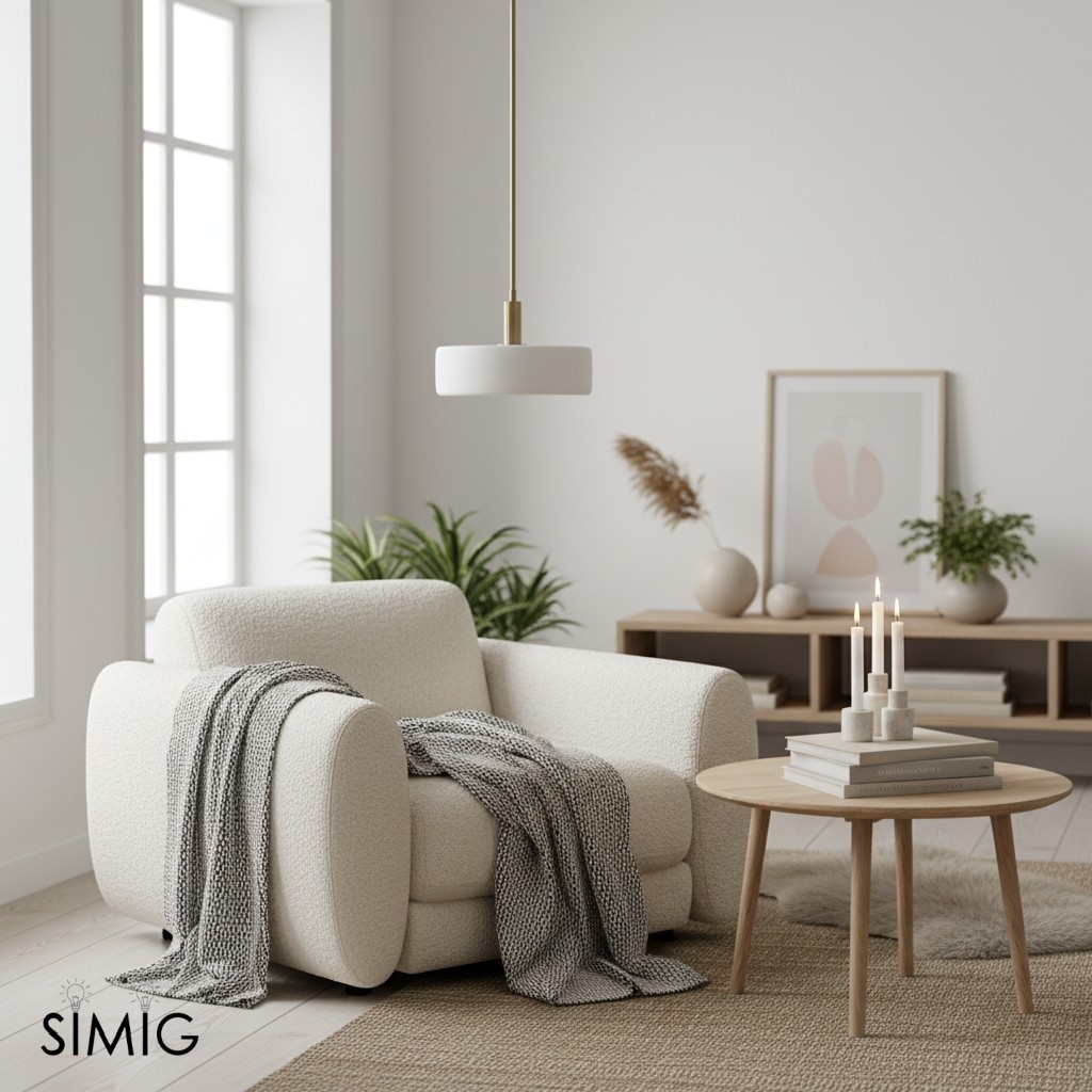 Cerova Modern Ivory Pendant Lamp – Minimalist Organic Design for Dining Rooms T164