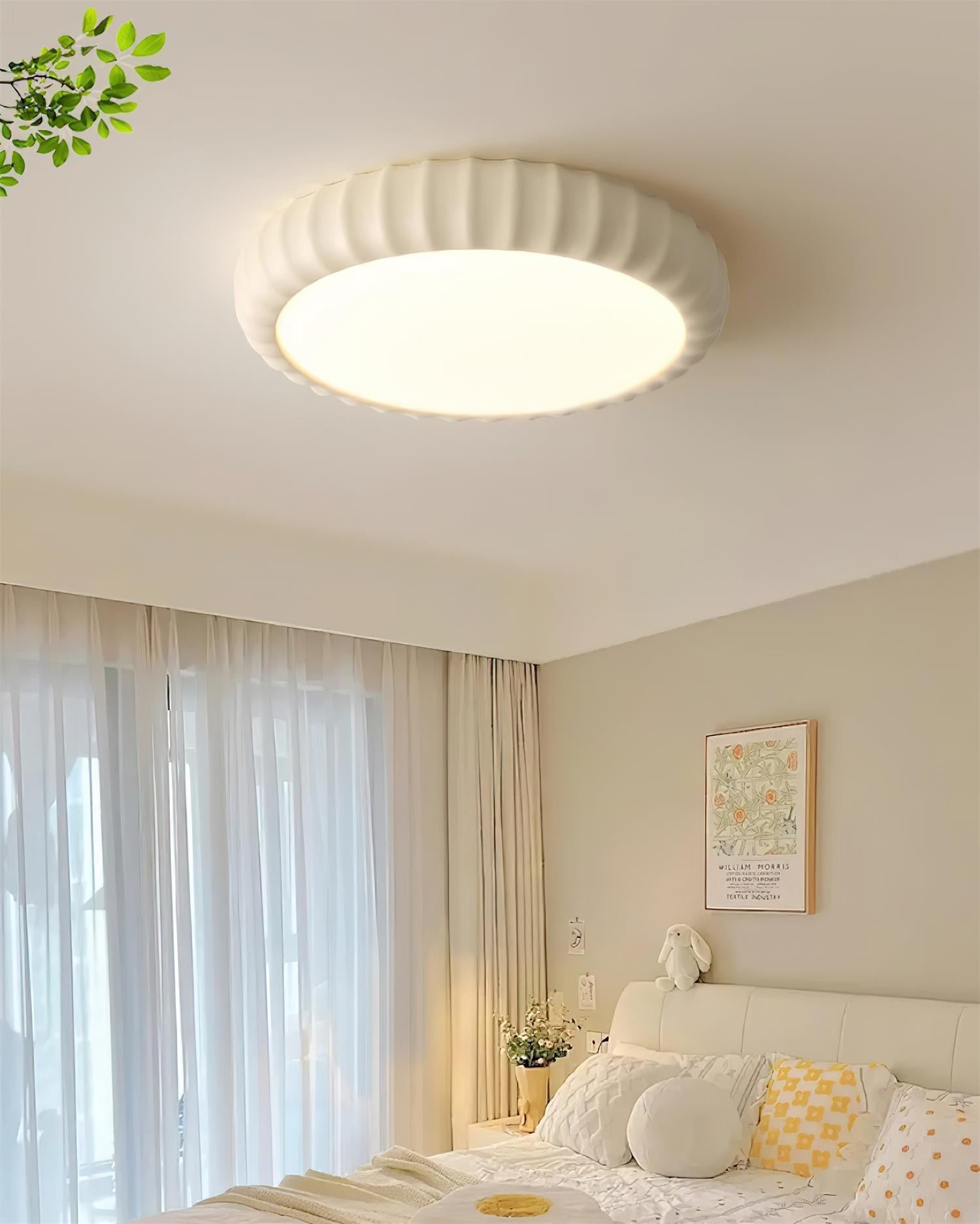 Simple Cream Style Wave Round Ceiling Light M247