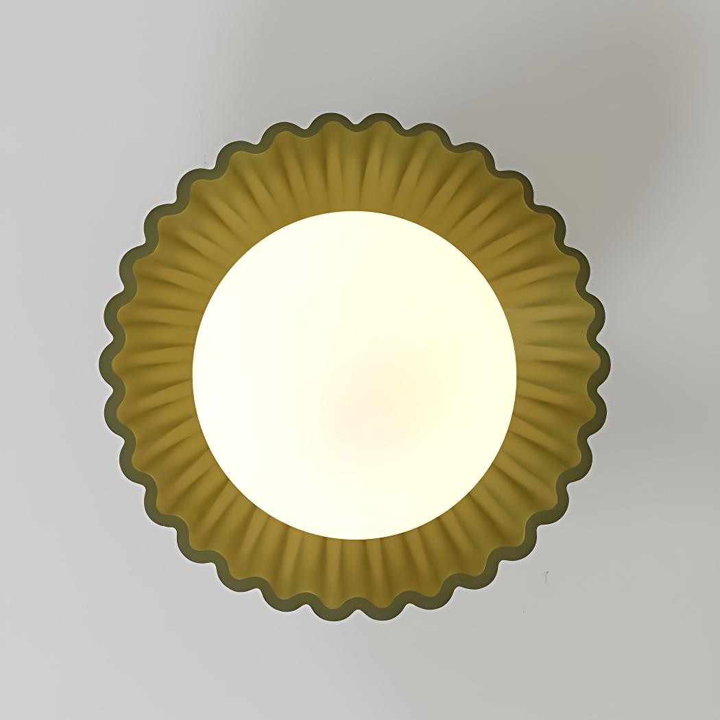 Cream Flower Bud Glass Hallway Ceiling Light S161