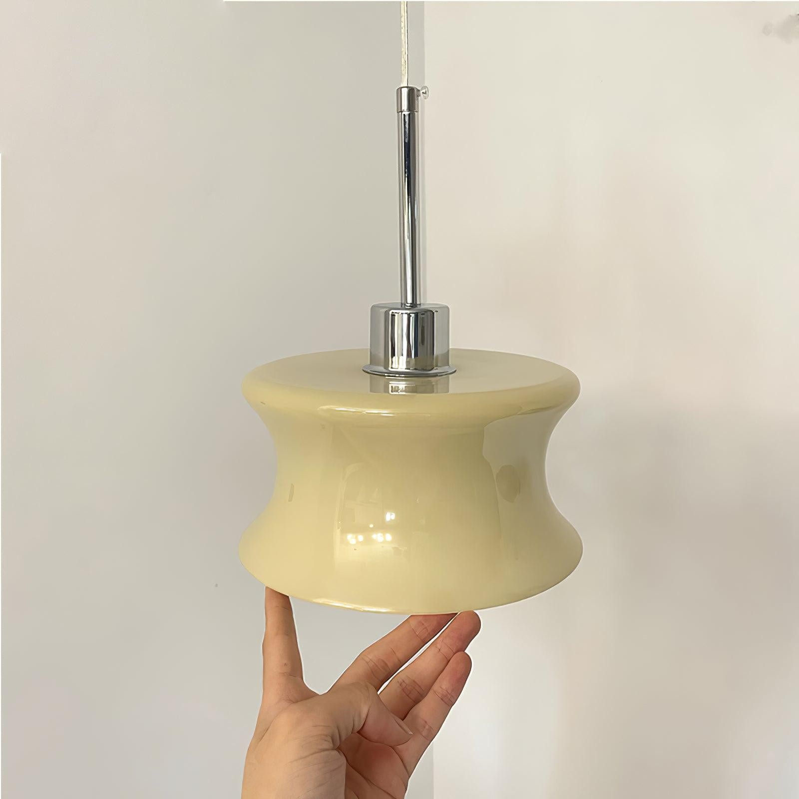French Vintage Glass Window Pendant Lamp M496