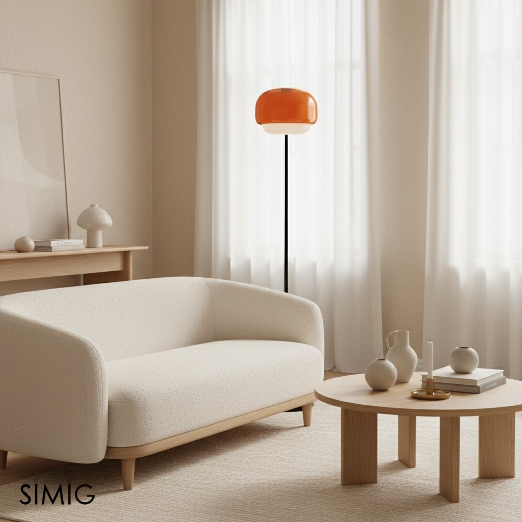 Clinco Modern Mushroom Floor Lamp - Colored Glass Design T417