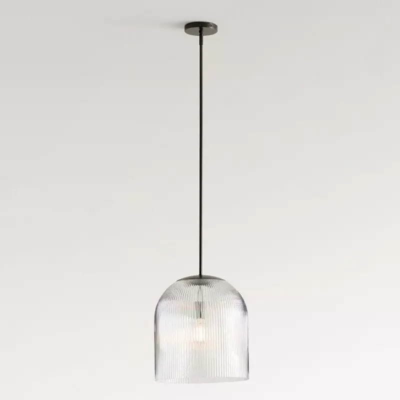 Alain Farmhouse Cooper Ribbed Glass Pendant Light G83