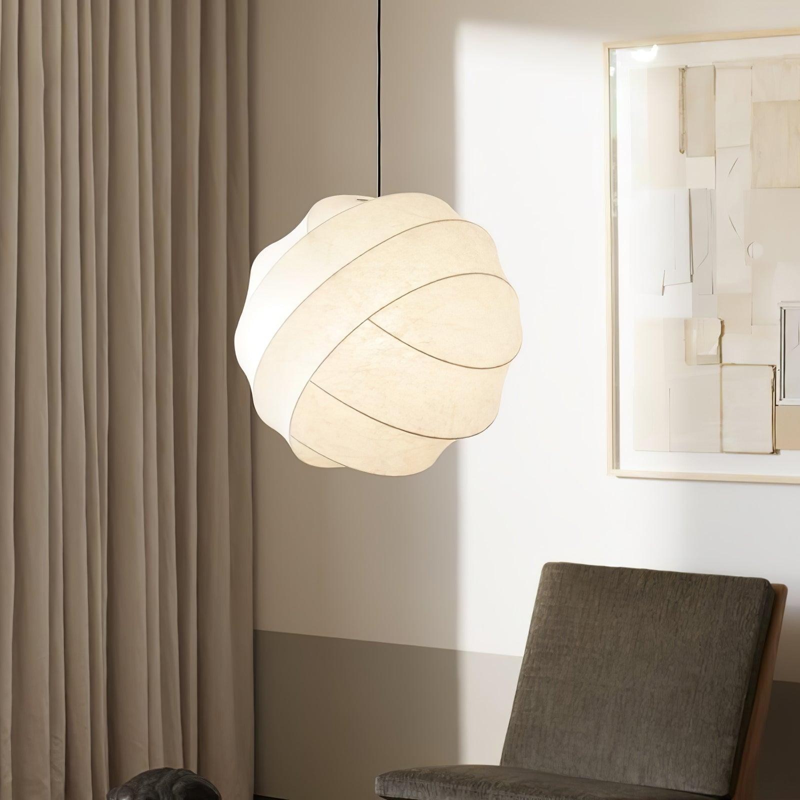 Wabi-Sabi Style Fiber Cocoon Pendant Lamp M505