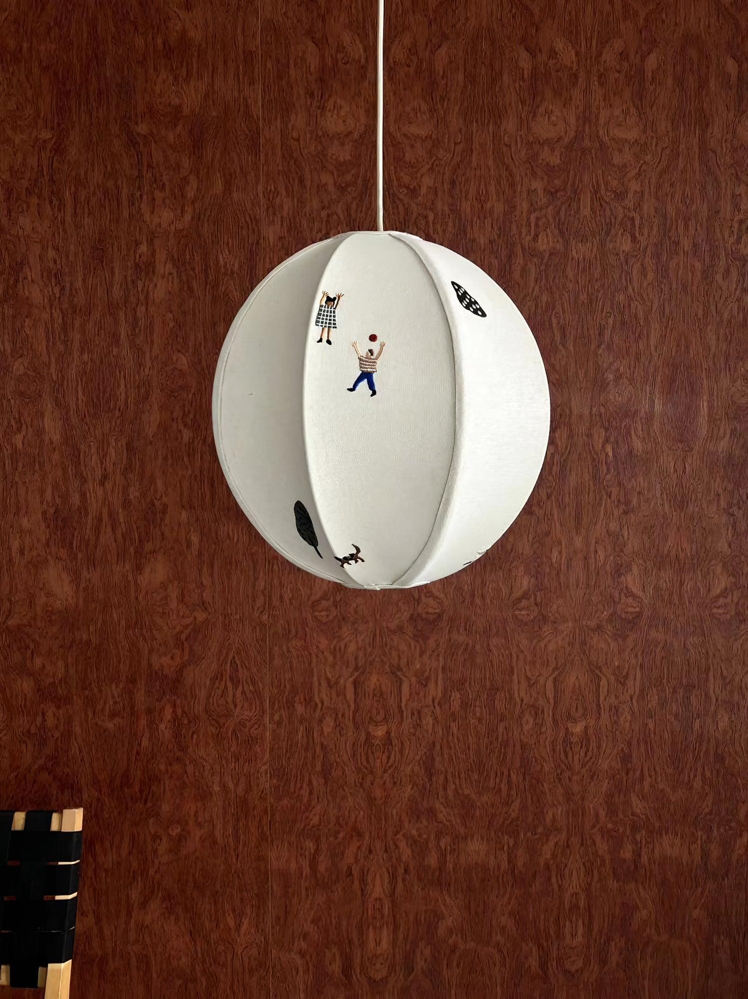 Park Embroidered Textile Pendant Lamp M442
