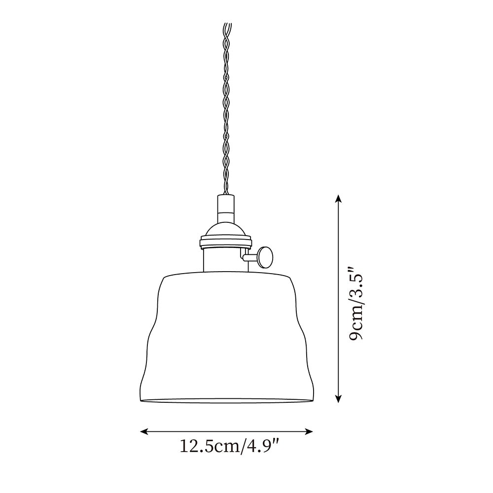 Retro Small Cup Glass Pendant Lamp M276