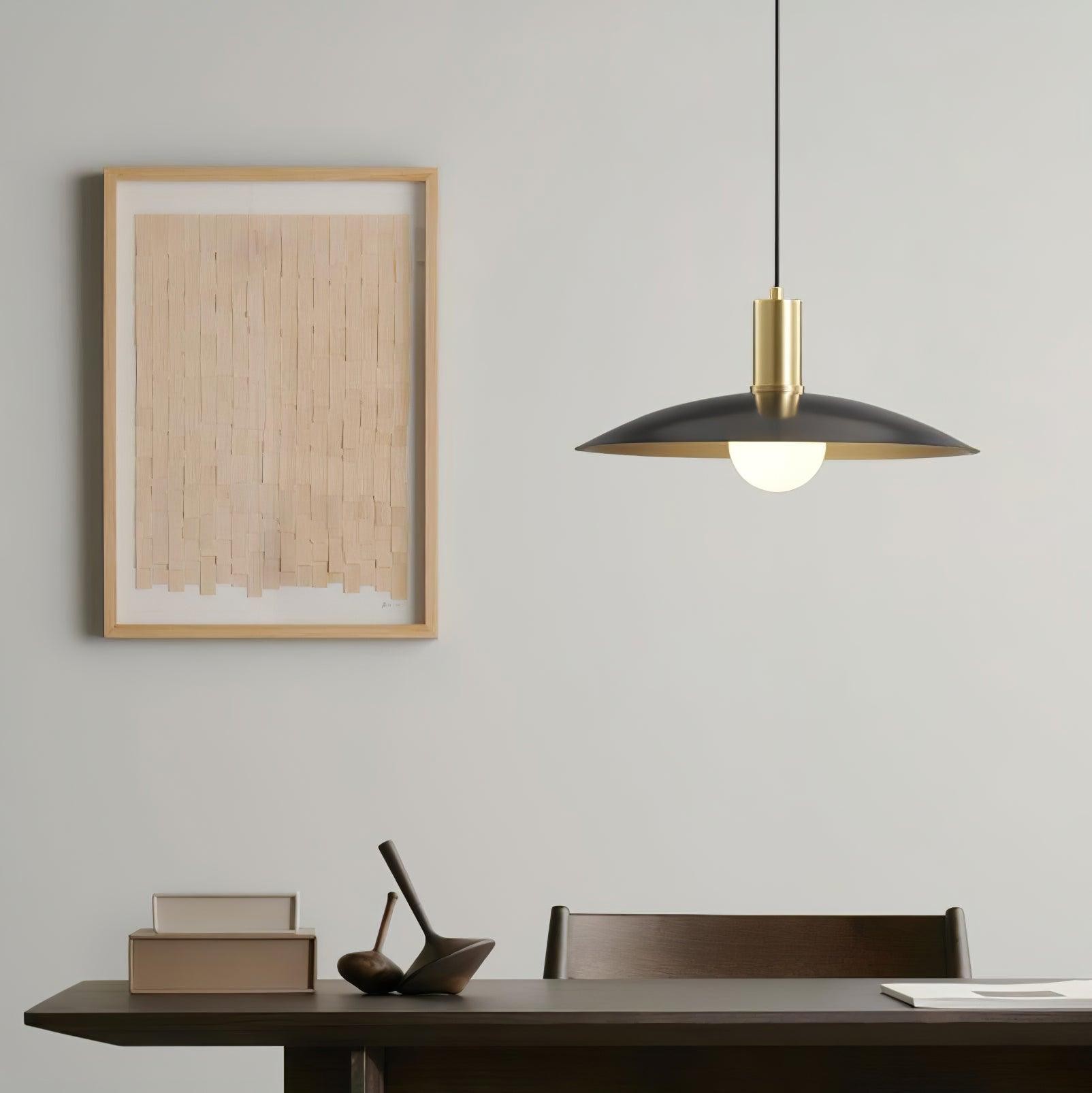 Brass Flared Pendant Lamp M571