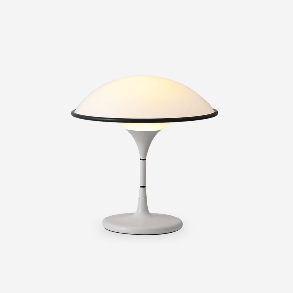 Danish Retro White Flying Saucer Table Lamp M378