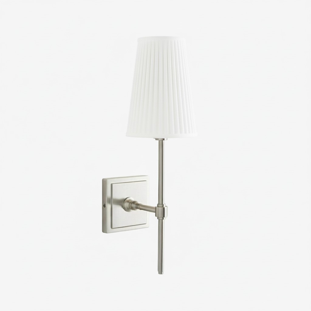 Derlina White Linen Shades Wall Lamp – Retro Metal Multi-Head Lighting Fixture T273