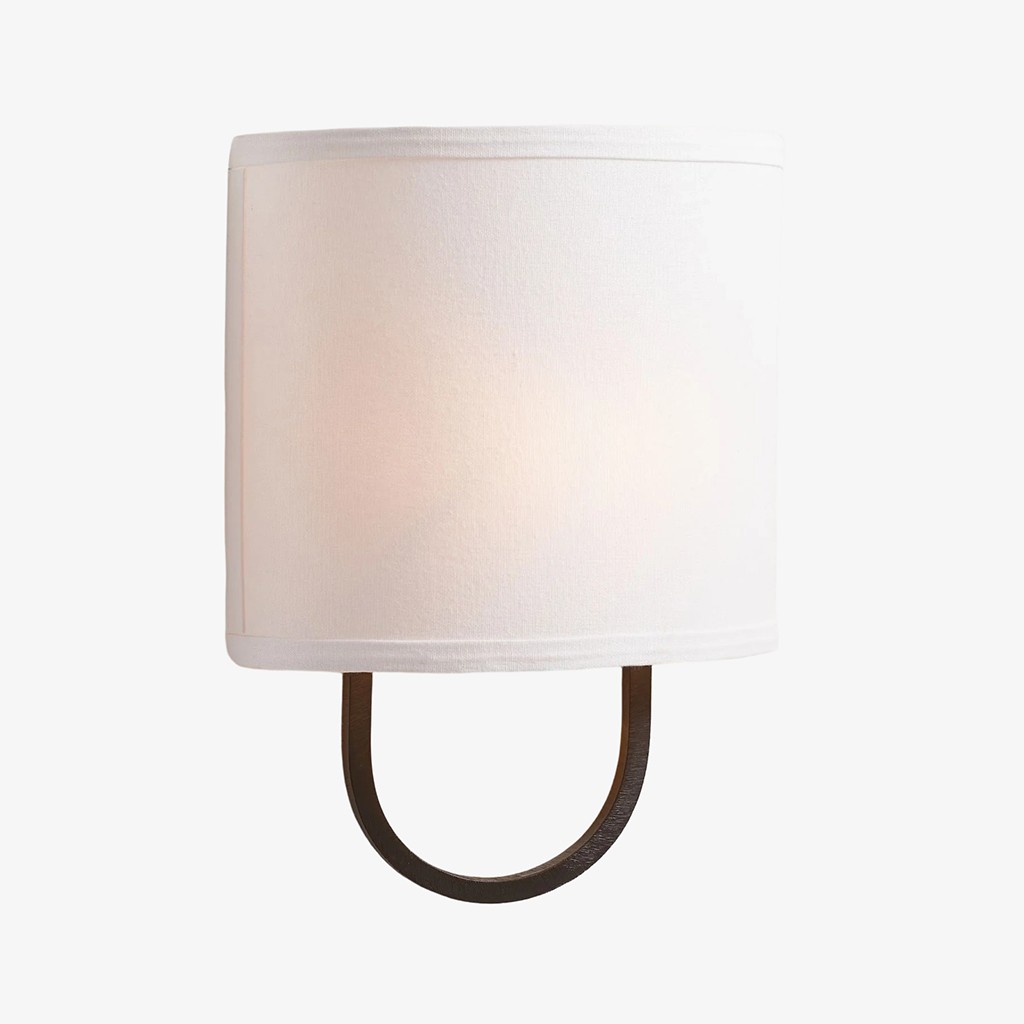 Nolvara Elegant Wall Light Featuring Soft Shade and Metal Arm T082