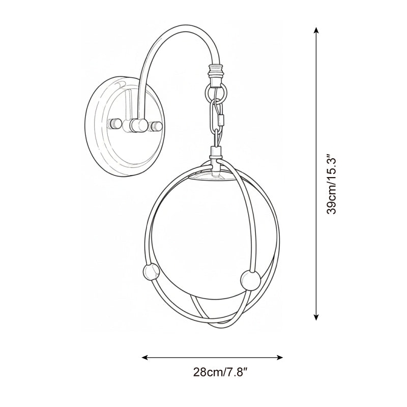 Saturn Hoop Wall Lamp D239