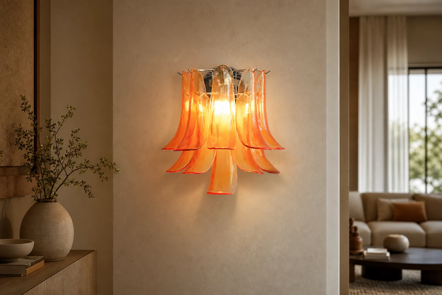 Valier Petal Kinkiet scena lifestylowa