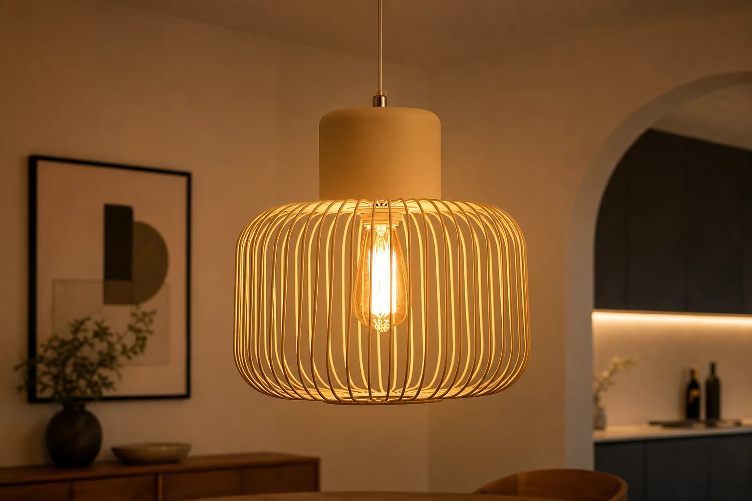 Nowoczesna lampa wisząca Cage w stylu życia