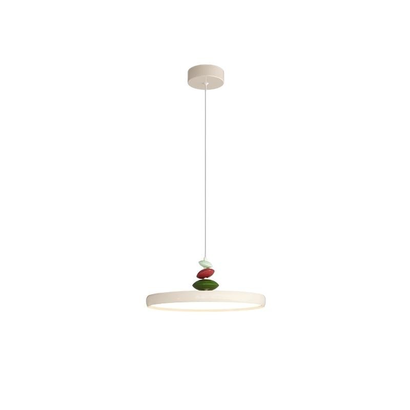 Beige nordisk UFO-pendellampe med hel ledning og baldakin