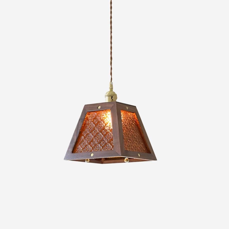 Retro Pattern Glass Pendant Lamp M399