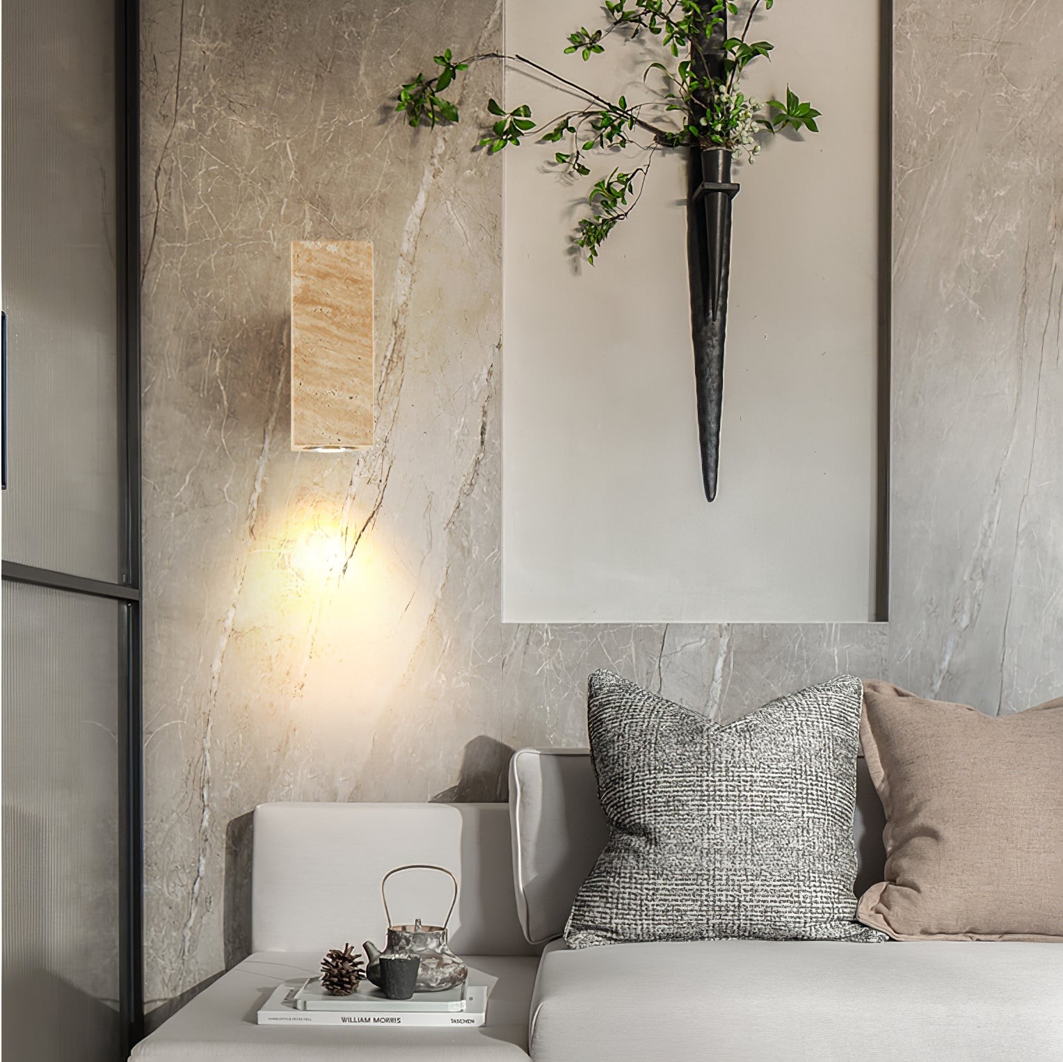 Vintage Marble Travertine Wall Lamp M577