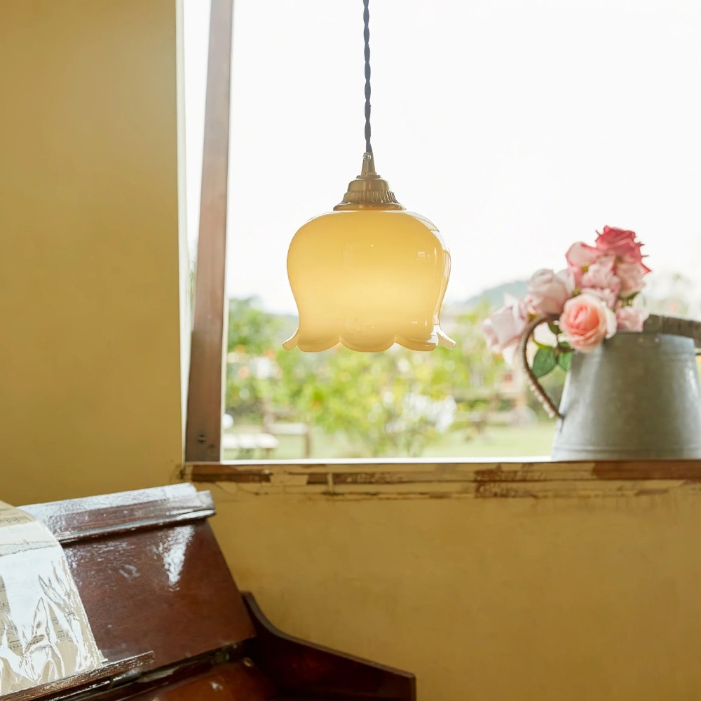 Nordic Milk Valley Flower Pendant Light S130