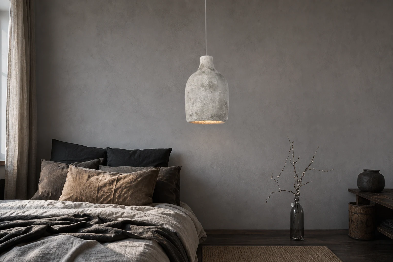 Skandynawskie mleko przemysłowe może wisieć jako lampa wisząca w pomieszczeniu lifestylowym
