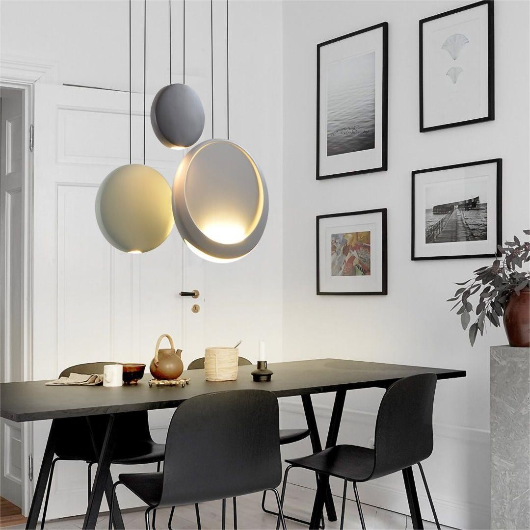Modern Flattened Cosmos Pendant Light