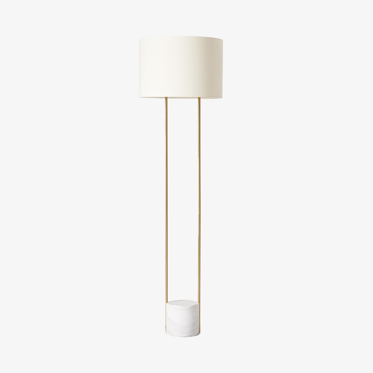 Luma Minimalist Industrial Table Lamp and Floor Lamp - Metal Frame with Soft Fabric Shade T630
