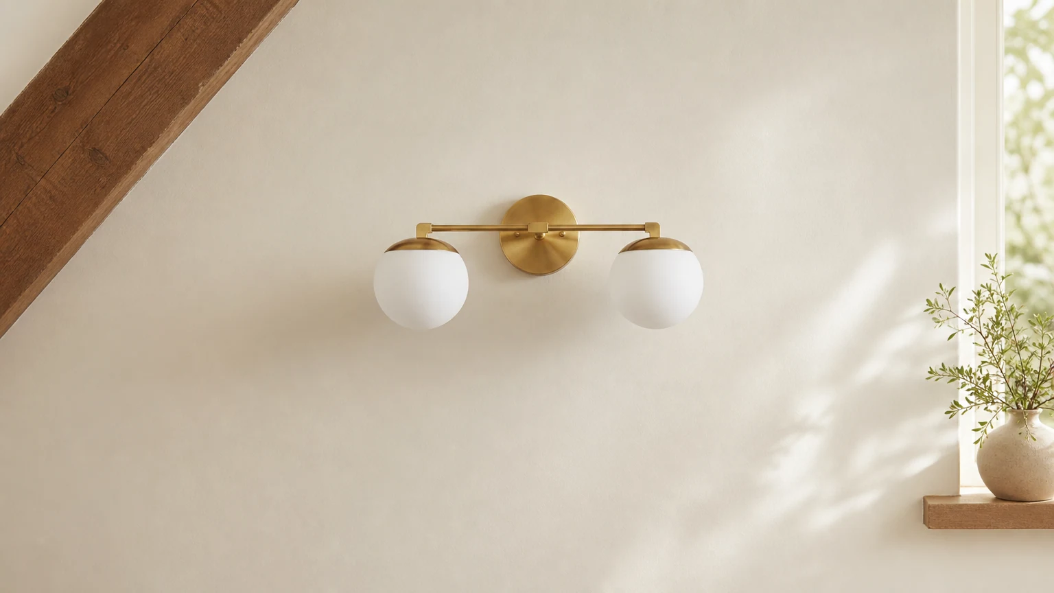 Glorica dwie kuliste lampy toaletkowe we wnętrzu w stylu Art Deco