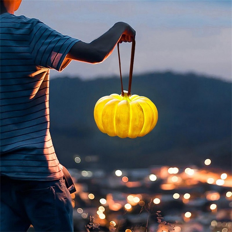 Pumpkin Resin Portable Table Lamp For Halloween Decorations S165