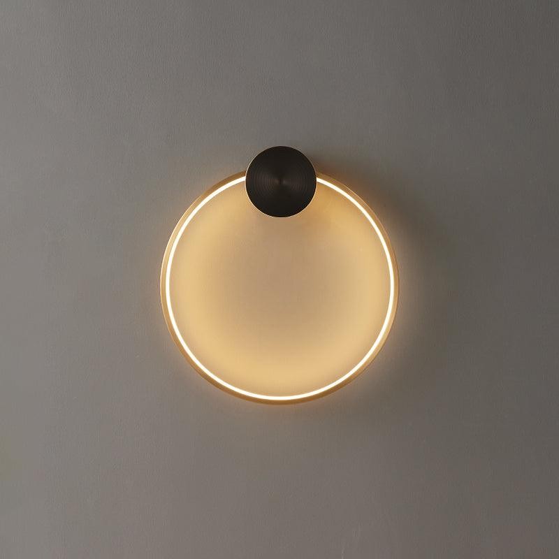 Minimalist Creative Simple Brass Round LED Wall Light M429