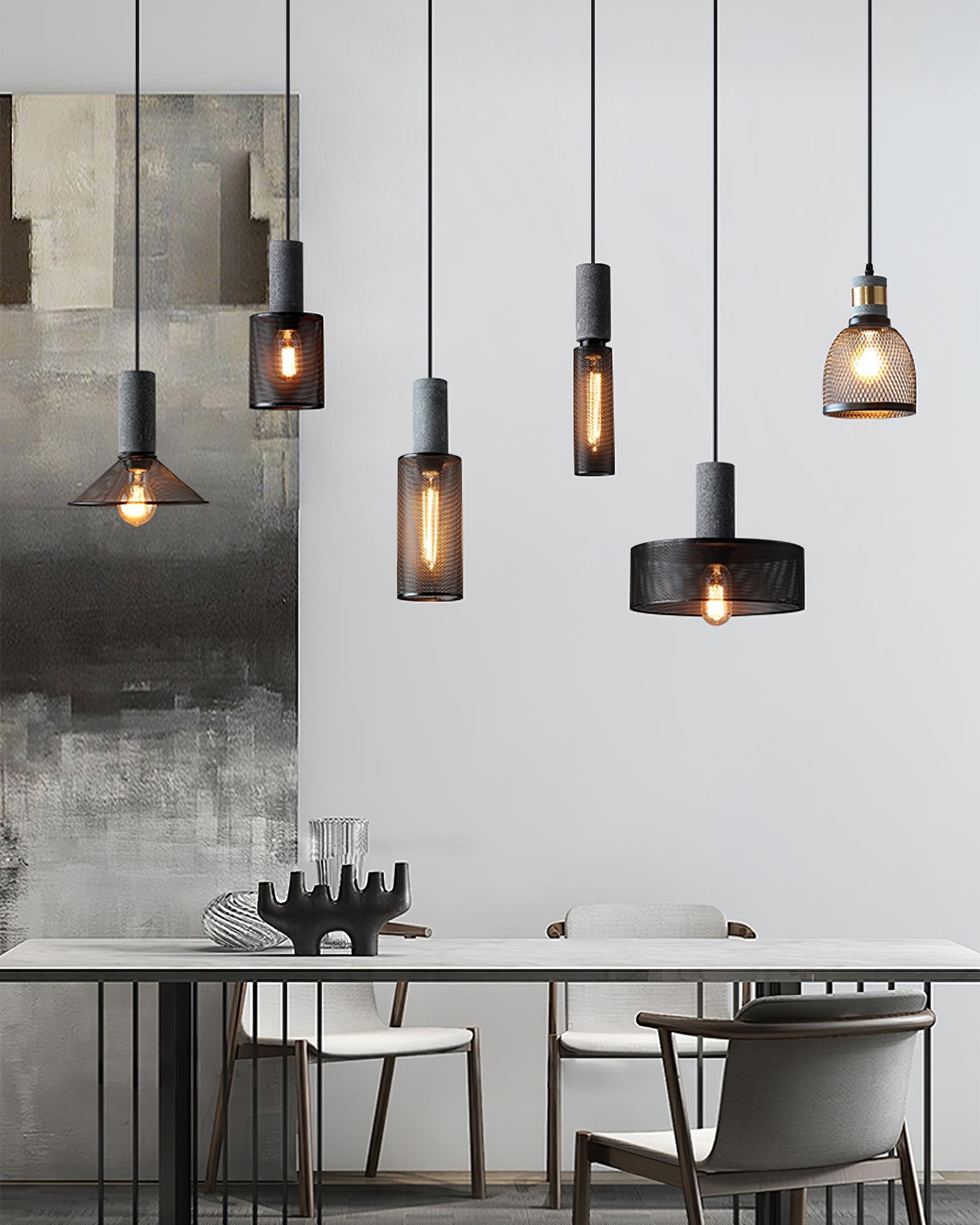 Cement Mesh Pendant Light M81
