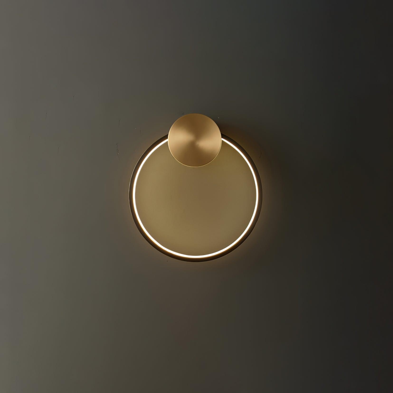 Minimalist Creative Simple Brass Round LED Wall Light M429