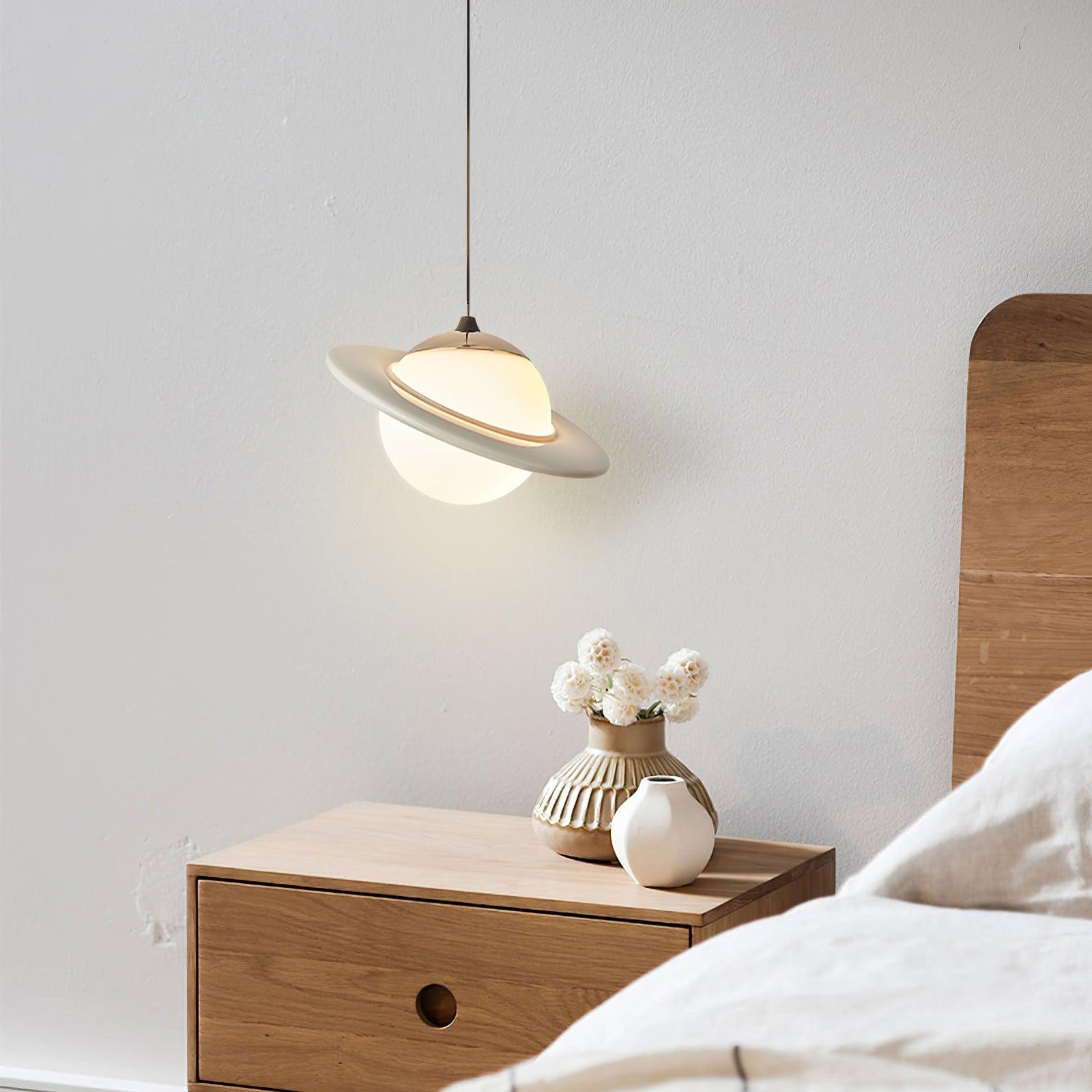Romantic Saturn Planet Pendant Lamp for Bedroom M519