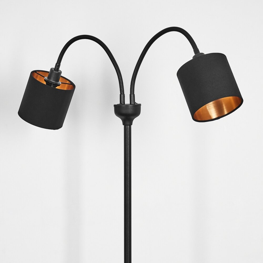 Metal Matte Black Fabric Shade Floor Lamp S67