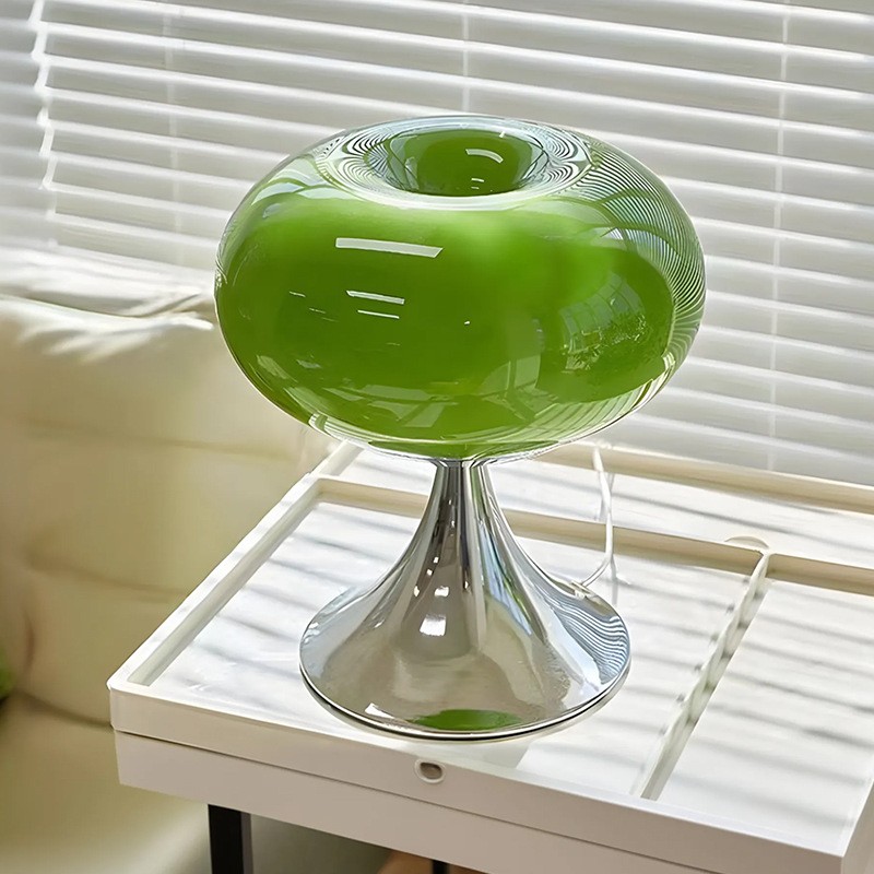 Bauhaus Apple Shaped Glass Led Table Lamp S137