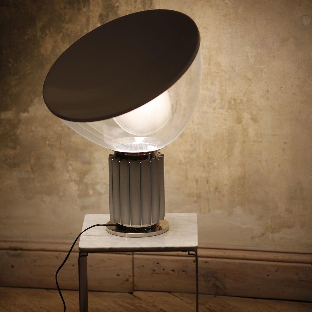 Sculptural Upside Down Glass Table Lamp