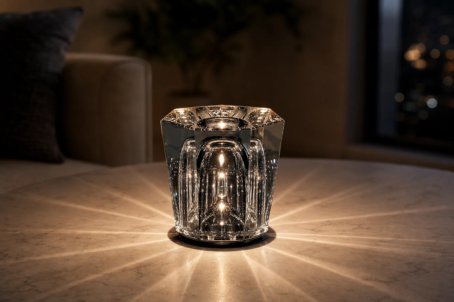 Lampa stołowa Crystal Diamond w scenie lifestylowej