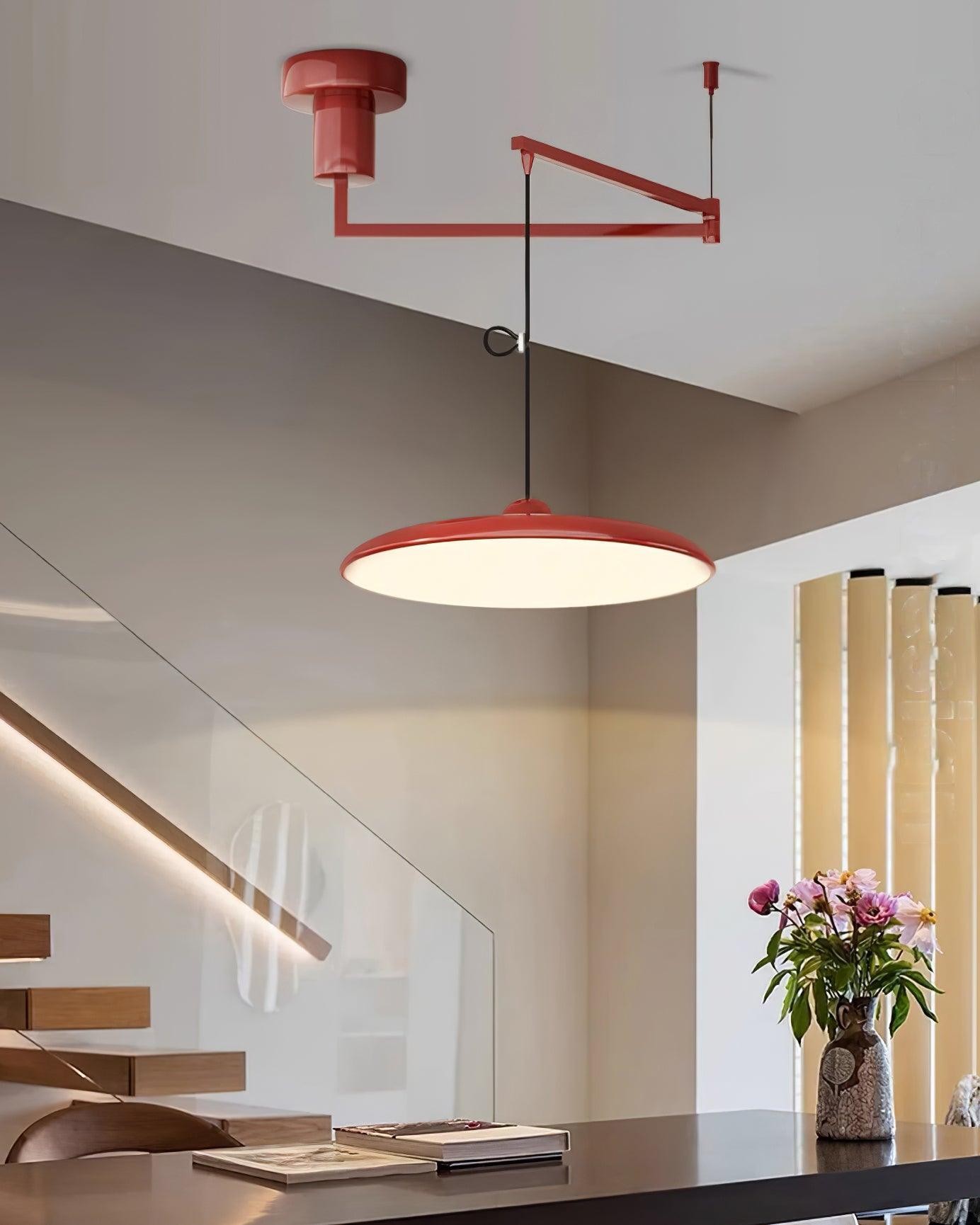 Simple Modern Adjustable Swing Arm Disc Pendant Lamp M110