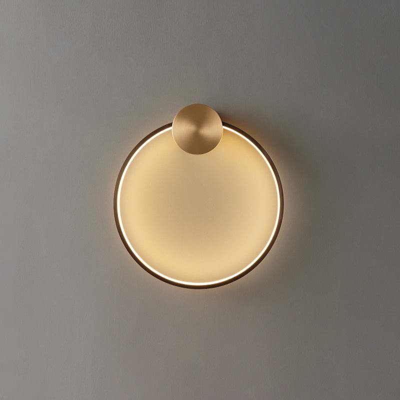 Minimalist Creative Simple Brass Round LED Wall Light M429