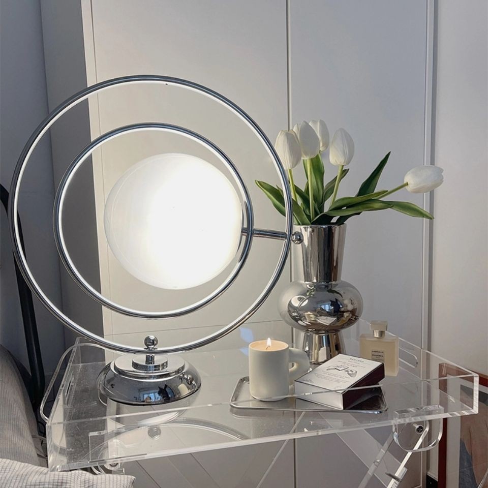 Italian Design Glass Planet Rotating Table Lamp S51