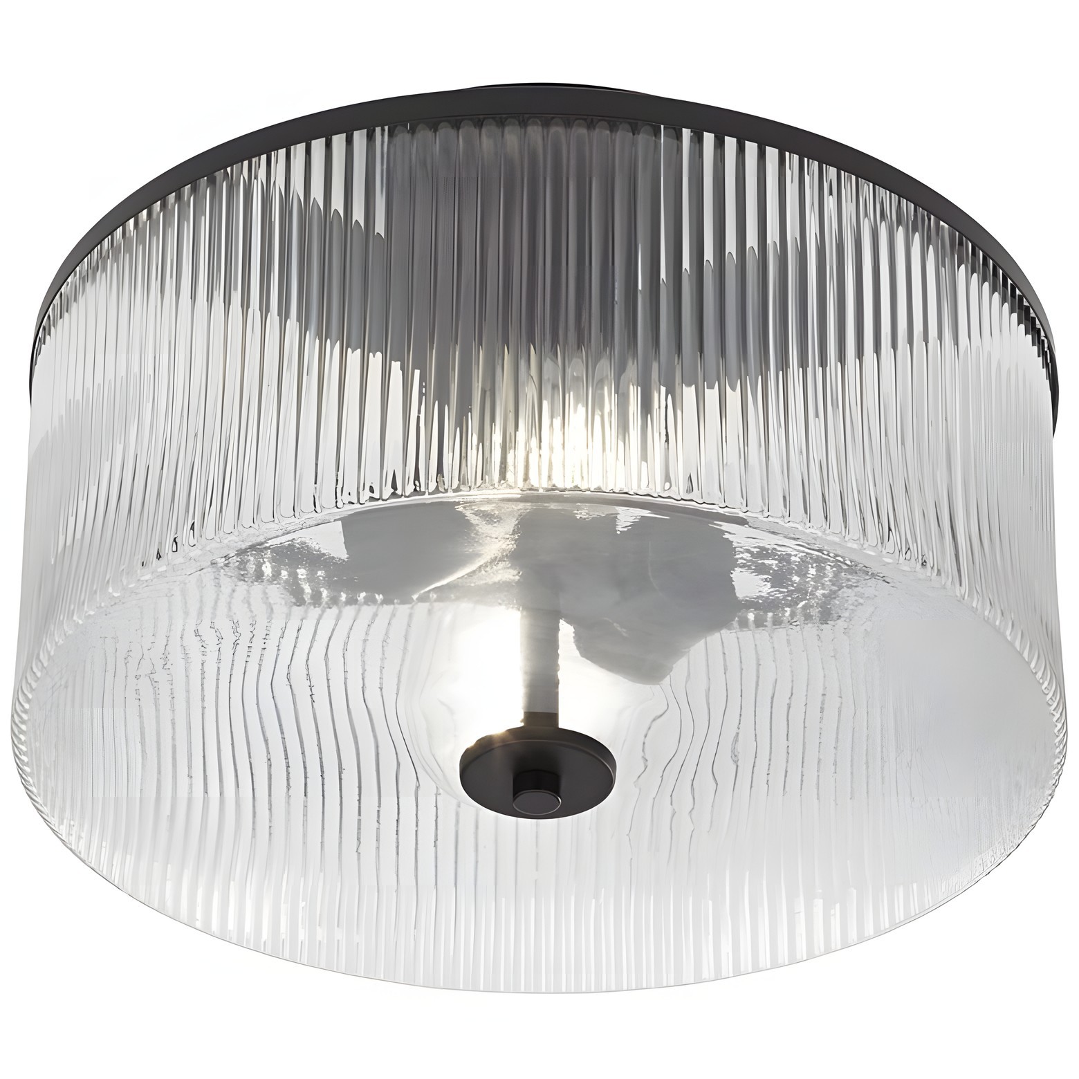 Claude Farmhouse Striped Glass Drum Ceiling Light G91