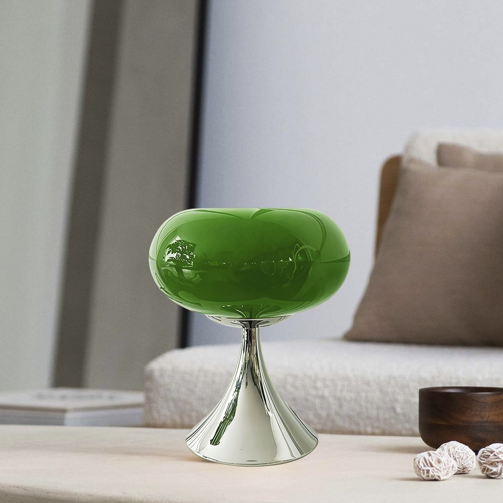 Bauhaus Apple Shaped Glass Led Table Lamp S137