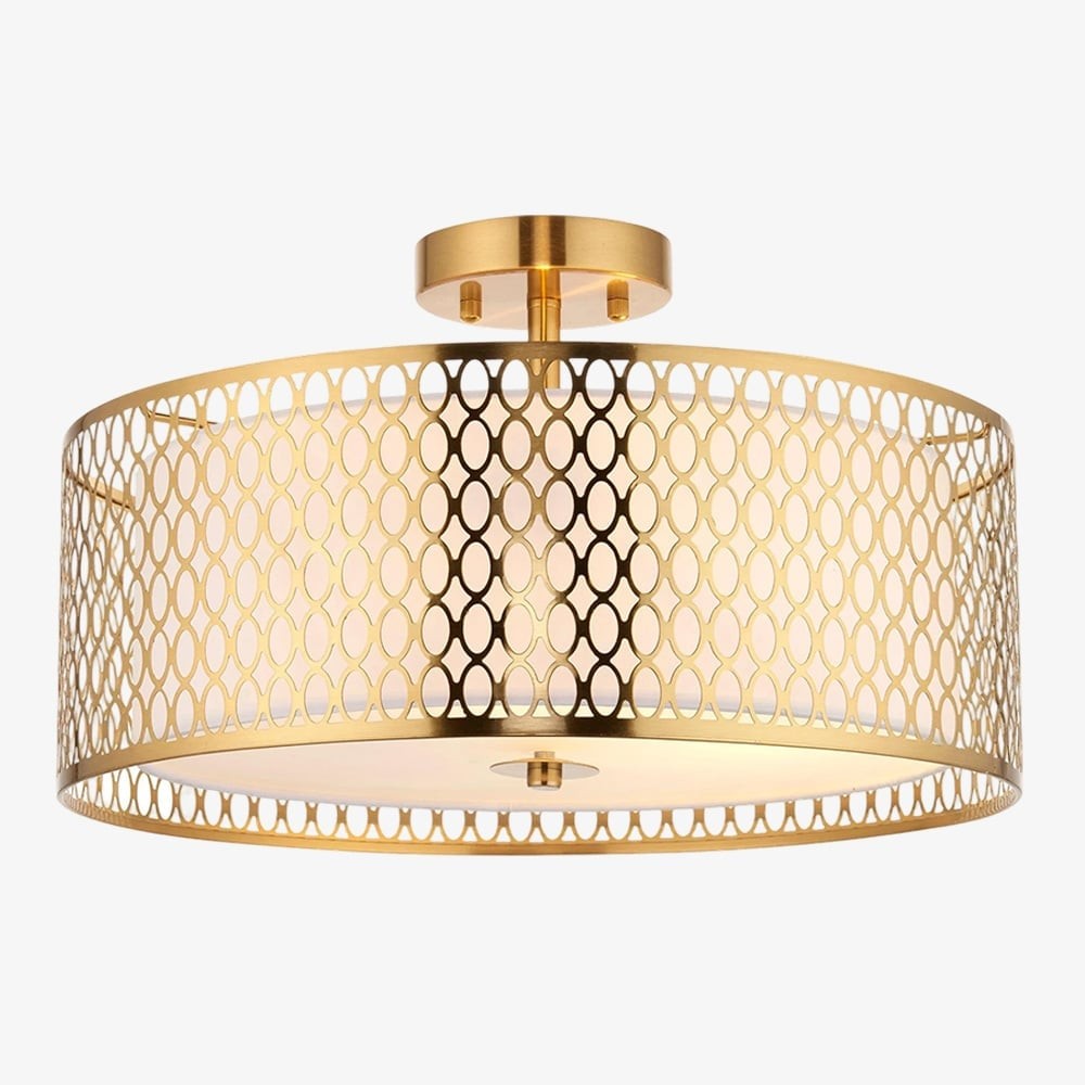 Modern 3 Light Mesh Design Ceiling Light - Dimmable for Living Room T467