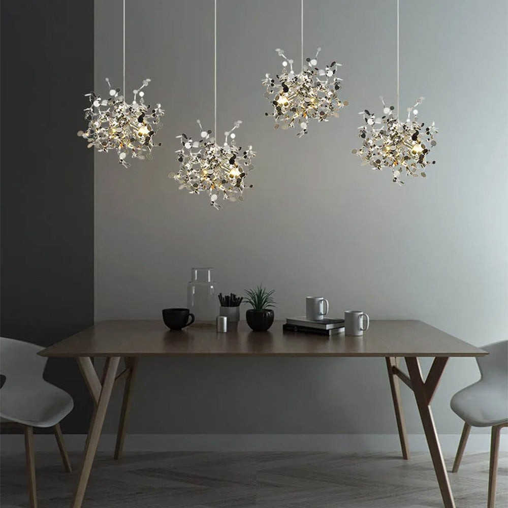 Modern Creative Decorative Leaf Stainless Steel Pendant Light M158